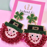 St. Patrick’s Day Beaded Earrings