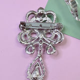 Vintage Crystal Drop Brooch