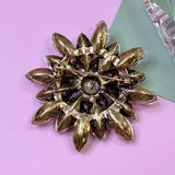 Vintage Pink Crystal Flower Brooch – Elegant Statement
