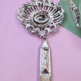 Vintage Crystal Drop Brooch – Elegant Statement Piece
