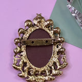 Rose Cameo Vintage Brooch