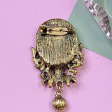 Vintage Cameo Crystal Brooch