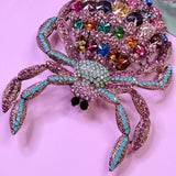 Statement Rhinestone Spider Brooch Pin