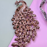 Statement Multicolor Rhinestone Peacock Brooch Pin