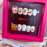 Handmade Press-On Nails (Short Oval)– Santa’s Workshop Nail Set