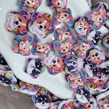 Kawaii Puppy & Animal Resin Cabochons Cabochons | Colorful 8 pcs