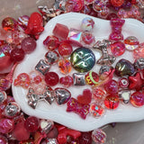 Red Glam Charm Mix | Y2K Acrylic Beads & Cute Charms 8 PCS