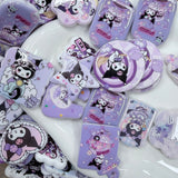 Purple Goth Kawaii Bunny Charms | Cute Resin Cabochons 6 PCS