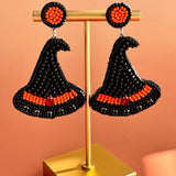 Handmade Halloween Witch Hat Earring