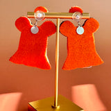 Handmade Halloween Ghost Earrings: Boho Beaded Mickey Mouse