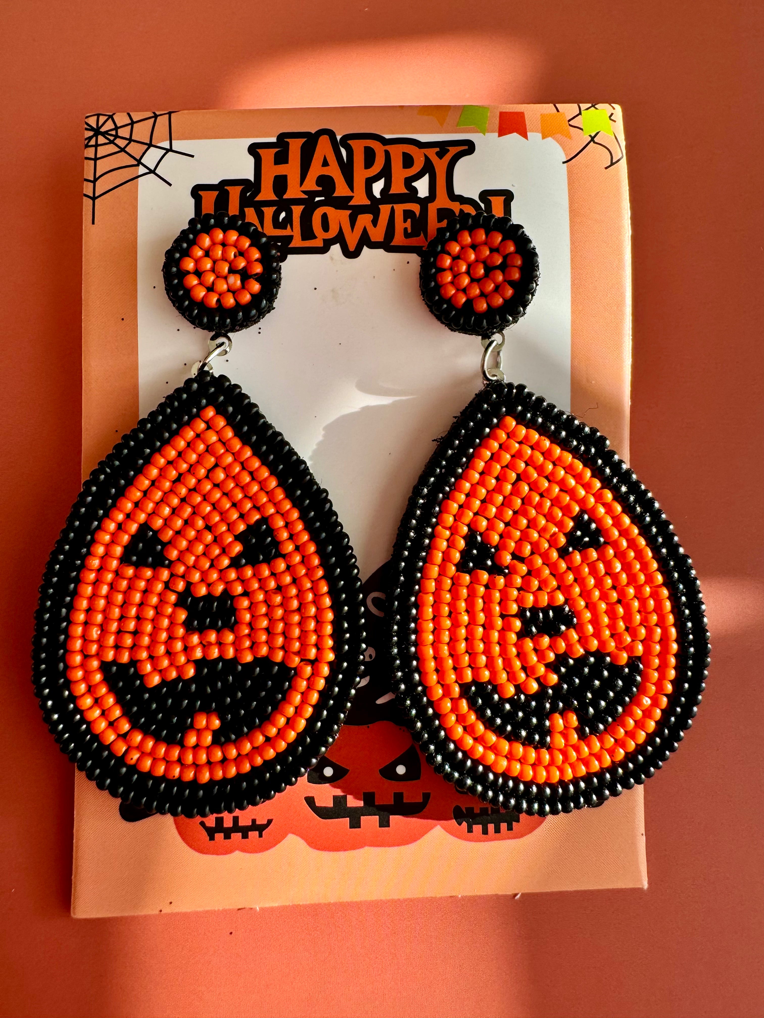 Halloween Handmade Boho WATERDROP Seed Beads Beaded Earring