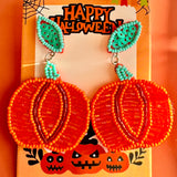 Handmade Halloween Pumpkin Earrings