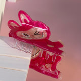 Yoga Bunny Hair Claw – Iridescent Acrylic Cartoon Clip