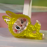 Yoga Bunny Hair Claw – Iridescent Acrylic Cartoon Clip