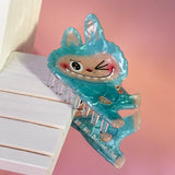 Yoga Bunny Hair Claw – Iridescent Acrylic Cartoon Clip